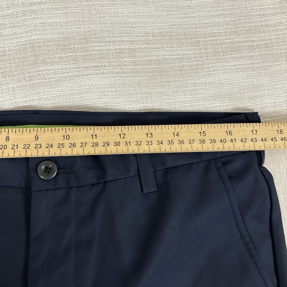 IZOD Men's Golf Pants Sz 34x34 Navy Blue Flex Waist Flat Front Performance Pants - Picture 5 of 8